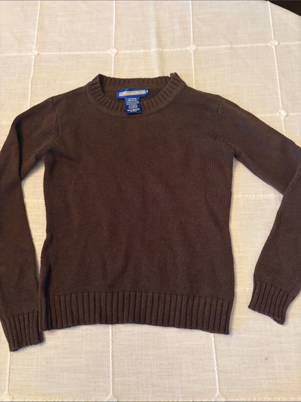 Crescent bay ladies  Brown Crewneck Sweater